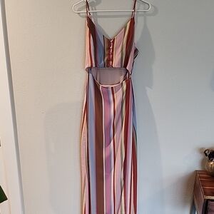 Striped Multicolor Sleeveless Dress